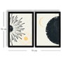 Wallity Set de 2 Cuadros Decorativos MDF Multicolor con Marco de Madera de 38 x 53 cm